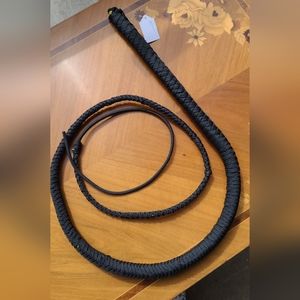 Black, whip I made our of rope